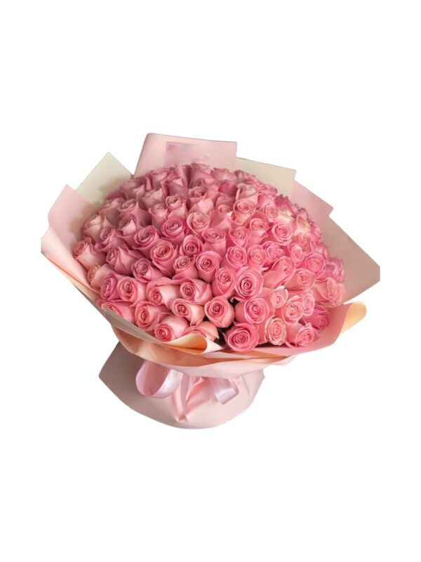 Bouquet of 100 or 200 natural Roses with Crown and Butterfly (Buchon) - Image 4